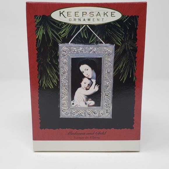 1996 Hallmark Madonna & Child 2-Piece Handcrafted Keepsake Holiday Ornament Set - Picture 5 of 9